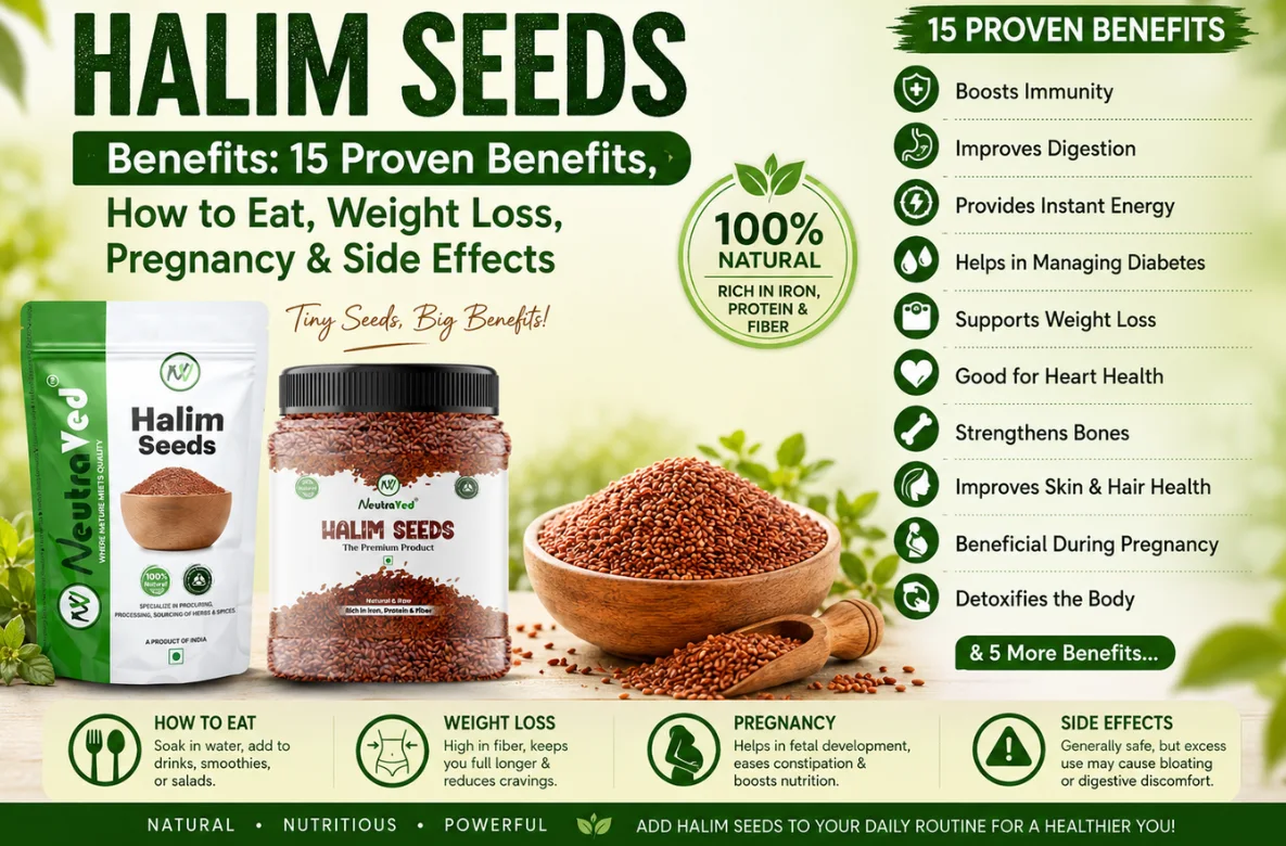 Halim Seeds Benefits: 15 Proven Benefits, How to Eat, Weight Loss, Pregnancy & Side Effects