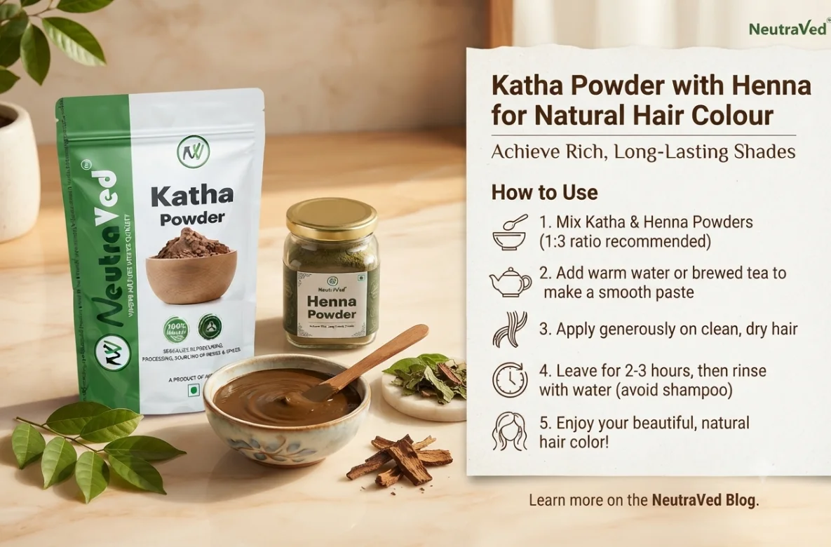 How to Use Katha Powder with Henna for Natural Hair Colour: Step-by-Step Guide