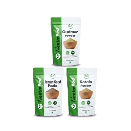 Combo Gurmar, Karela &amp; Jamun Seed Powder image 1