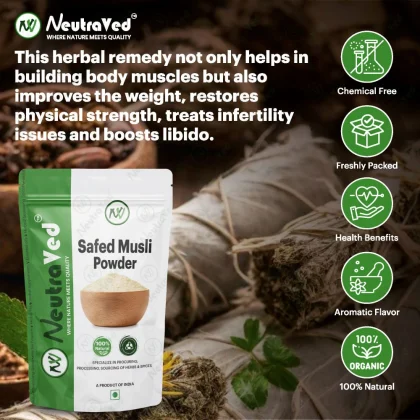 Combo Ashwagandha Safed Musli Kaunch Beej/Mucuna Pruriens Powder  image 5