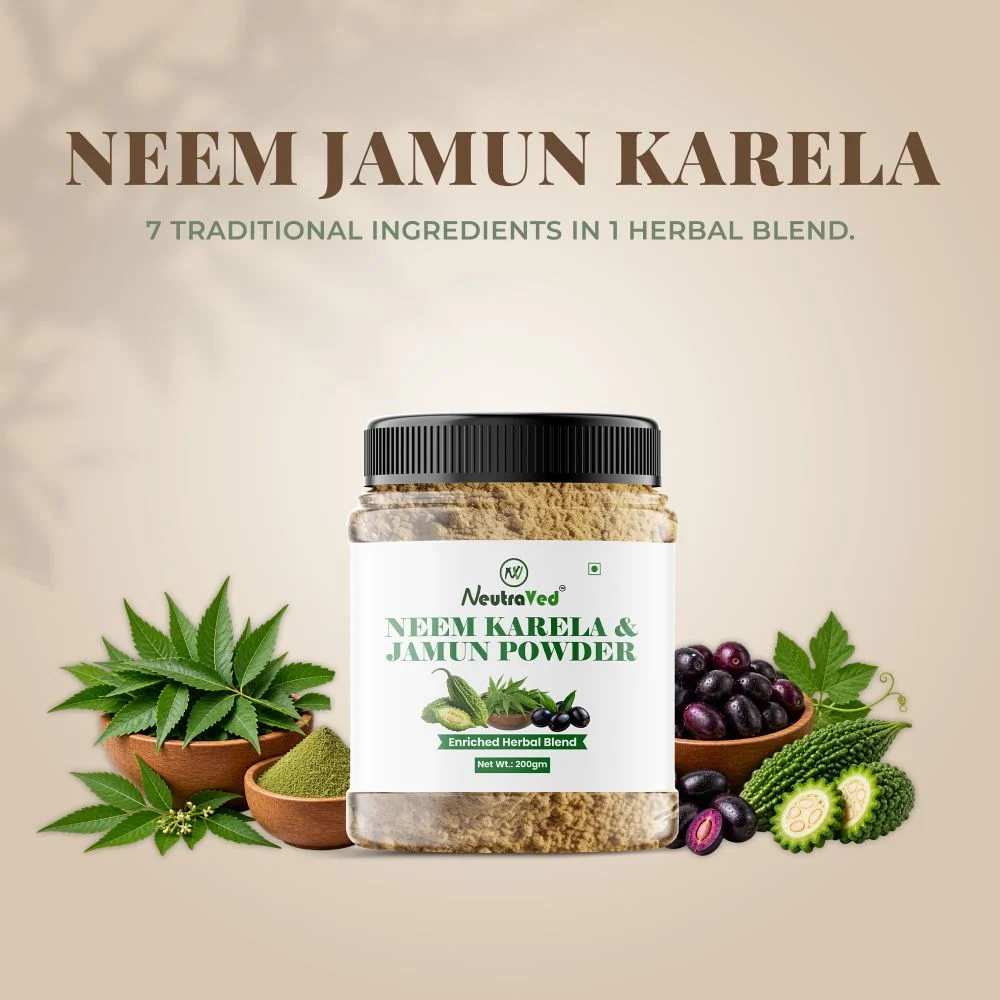 NeutraVed Neem, Karela Jamun Mix Powder image 2