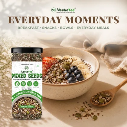 NeutraVed 4 in 1 Mix Seeds 150g | Mix of Sunflower, Pumpkin, Flax &amp; Chia Seeds image 3