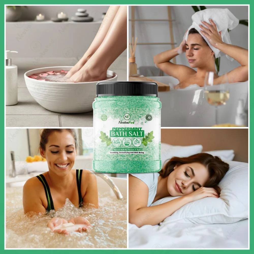 Peppermint Epsom Bath Salt Jar image 2