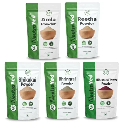 Amla Reetha Shikakai, Bhringraj &amp; Hibiscus Powder image 1