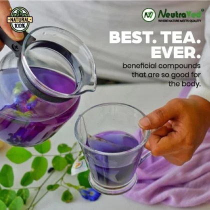 Blue Butterfly Pea 20g, Hibiscus 30g,  Chamomile Flower Tea 30g Jar image 2