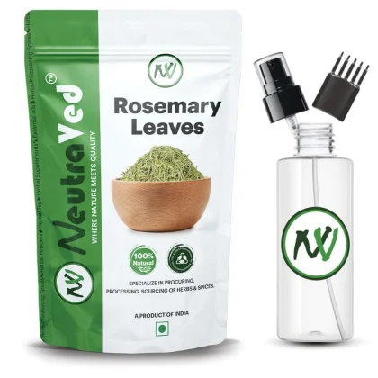 Rosemary Leaves for Hair Growth with Spray Bottle | Make Rosemary Water | Food Grade | 100g | Neutra image 1