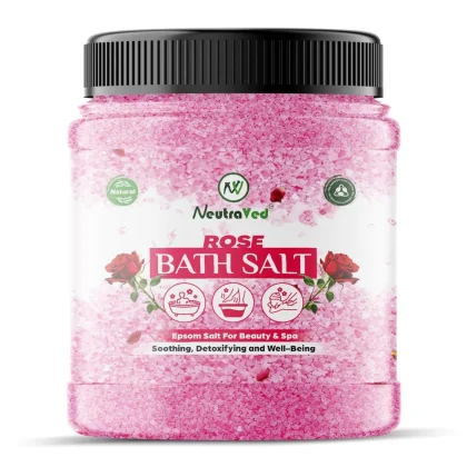 Epsom Bath Salt Rose Jar image 1