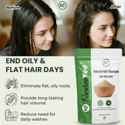 NeutraVed Natural Hair Shampoo for Oily Hair 250g image 3