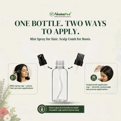 NeutraVed Rosemary &amp; 8 Herbs Hair Water Brew, 12 Sachets with Spray Bottle image 4