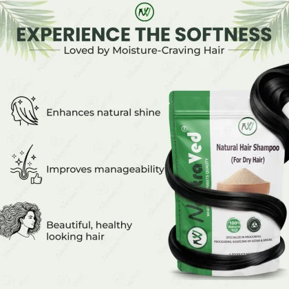 NeutraVed Natural Hair Shampoo for Dry Hair Powder 250g image 5