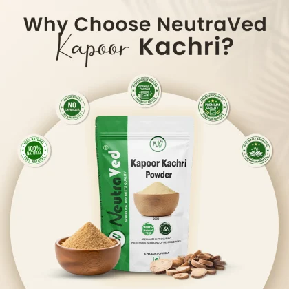 Kapoor Kachri Powder for Hair Growth &amp; Hair Fall | 100% Natural | Food Grade | NeutraVed image 4