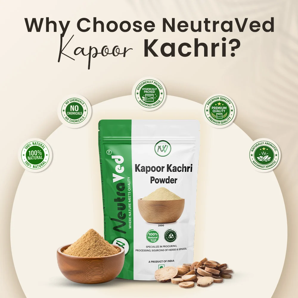 Kapoor Kachri Powder for Hair Growth &amp; Hair Fall | 100% Natural | Food Grade | NeutraVed image 4