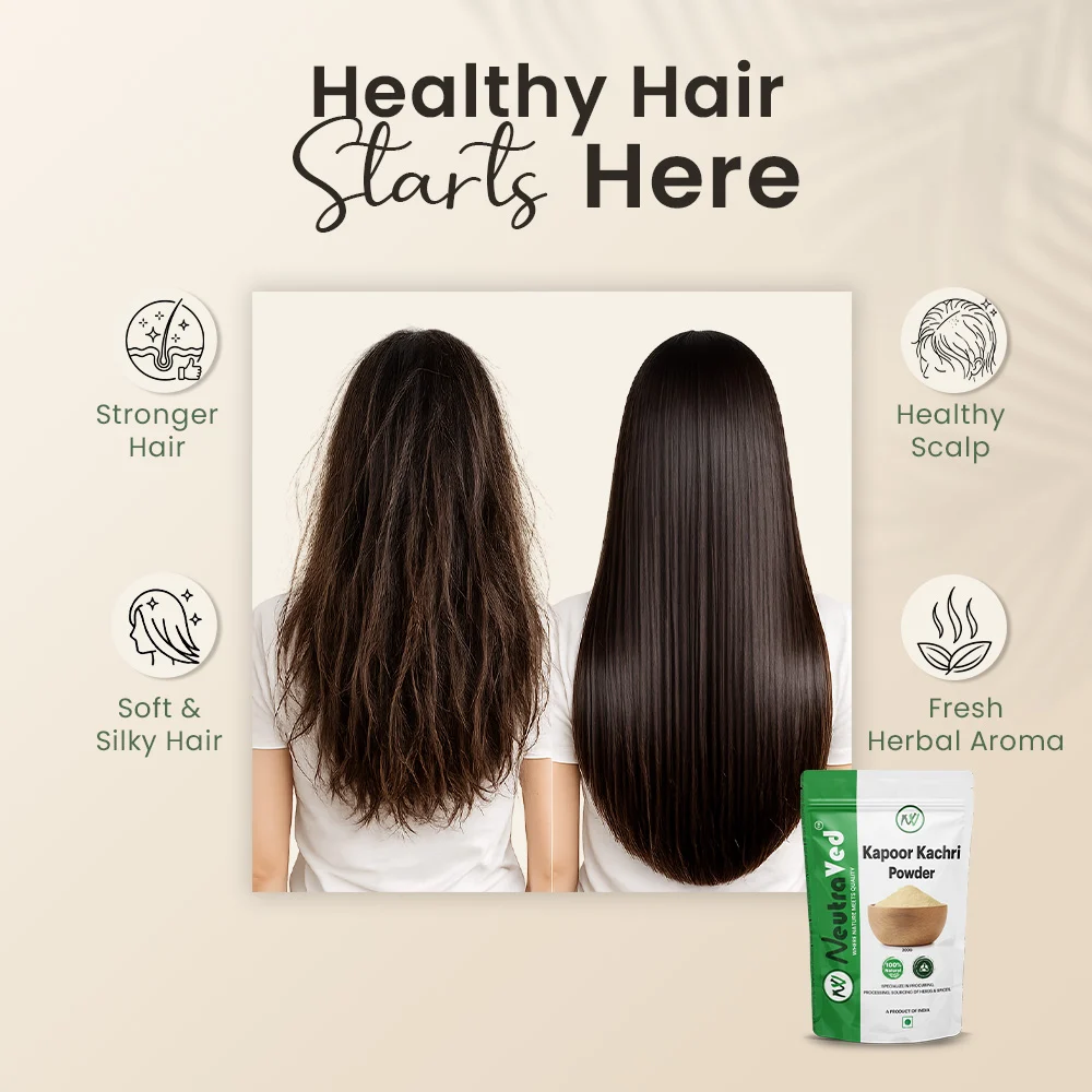 Kapoor Kachri Powder for Hair Growth &amp; Hair Fall | 100% Natural | Food Grade | NeutraVed image 5
