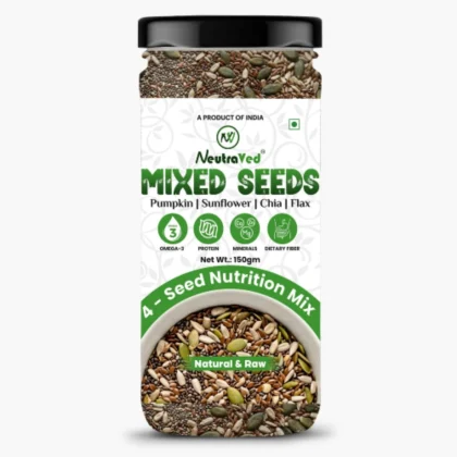 NeutraVed 4 in 1 Mix Seeds 150g | Mix of Sunflower, Pumpkin, Flax &amp; Chia Seeds image 1