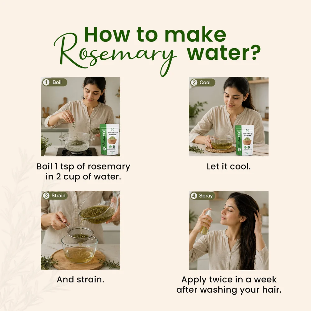 Rosemary Leaves for Hair Growth with Spray Bottle | Make Rosemary Water | Food Grade | 100g | Neutra image 3