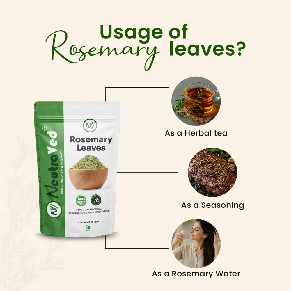 Rosemary Leaves for Hair Growth with Spray Bottle | Make Rosemary Water | Food Grade | 100g | Neutra image 2